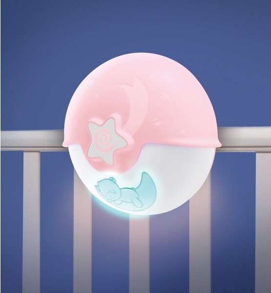 Infantino - Lampada piccola per bambini con proiettore 3xAA rosa