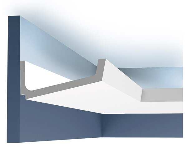 Orac Decor C352 Luxxus Profilo per soffitto a parete Modanatura per cornici in stucco Modanatura ad angolo Per illuminazione indiretta | 2 metri