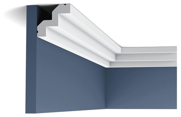 Orac Decor C602 Luxxus Modanatura decorativa moderna Modanatura per stucco Modanatura decorativa Cornice per stucco a soffitto Profilo a spigolo vivo | 2 metri