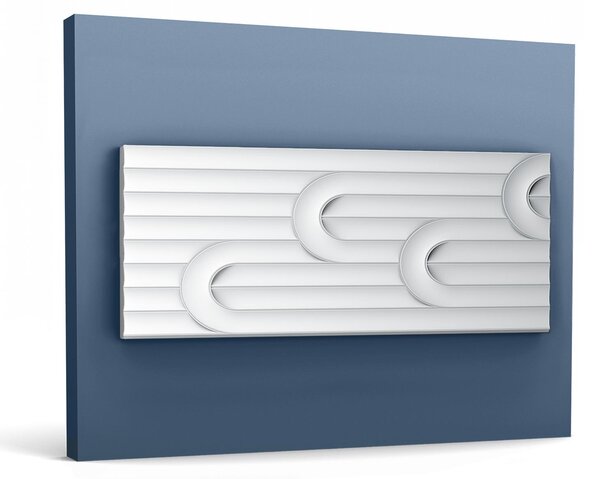 Pannello murale 3d Orac Decor W212 MODERN VALLEY LOOP Pannello murale Elemento decorativo Striscia decorativa stile moderno colore bianco 2 m