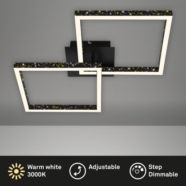Brilo - Lampadario a plafone LED dimmerabile FRAME 2xLED/9W/230V