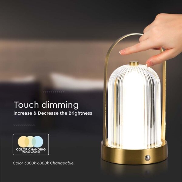 Lampada da tavolo LED dimmerabile LED/1W/5V 3000-6000K 1800 mAh oro