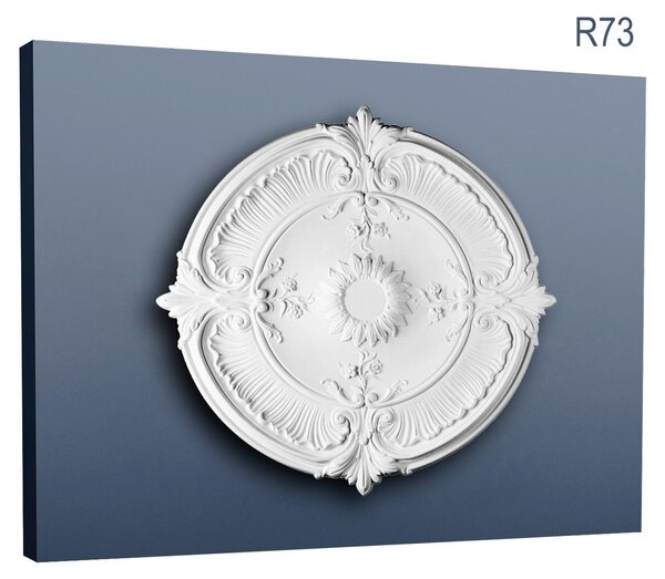Orac R73 Luxxus rosone in stucco per soffitto rosone decorativo profilo decorativo rosone per lampade rosone in poliuretano di alta qualità | 70 cm di diametro