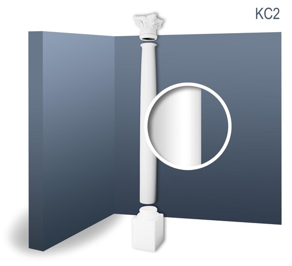 Orac Decor Kc2 Luxxus Colonne piene Set completo Colonna decorativa in stucco Bianco Antico Forma rotonda Classica Stabile | 2,87 metri