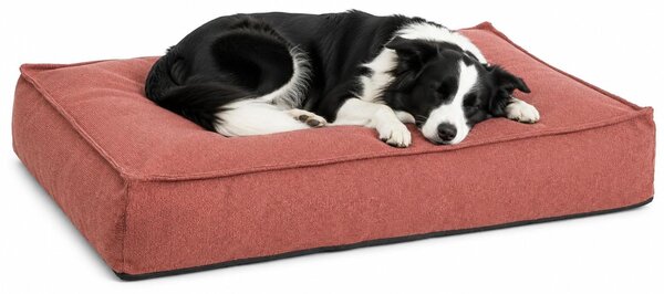 Cuscino per cani Flamingo, modello Baleno, rettangolare, colore rosso, dimensioni: 100 x 70 x 18 cm