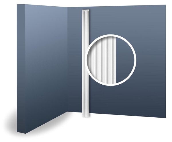 Orac Decor K200 Luxxus Stucco Pilastro Elemento decorativo da parete Materiale espanso rigido leggero e stabile Bianco | 2 Metri