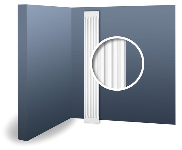 Orac Decor K250 Luxxus Stucco Pilastro Elemento decorativo da parete Materiale espanso rigido leggero e stabile Bianco | 2 Metri