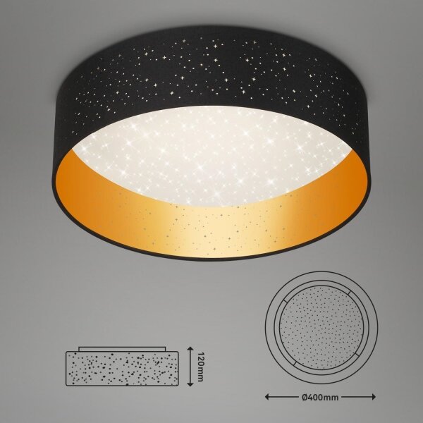 Briloner 3882-015 - Plafoniera LED MAILA STARRY LED/18W/230V nero/oro