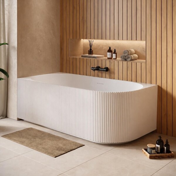 Badplaats Vasca da Bagno Havana 170 x 80 x 58 cm – Vasca Angolare – Bianco Lucido – Destra