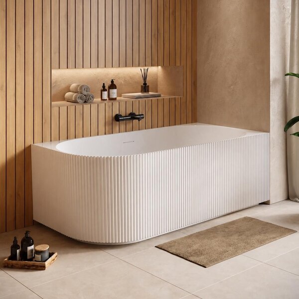 Badplaats Vasca da Bagno Havana 170 x 80 x 58 cm – Vasca Angolare – Bianco Lucido – Sinistra