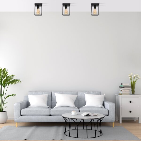 Plafoniera FINN 1xE27/15W/230V nero