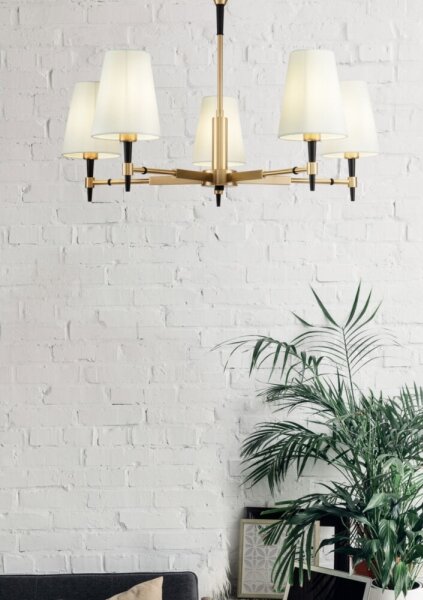 Maytoni H001CL-05BS - Lampadario a sospensione con supporto rigido ZARAGOZA 5xE14/40W/230V