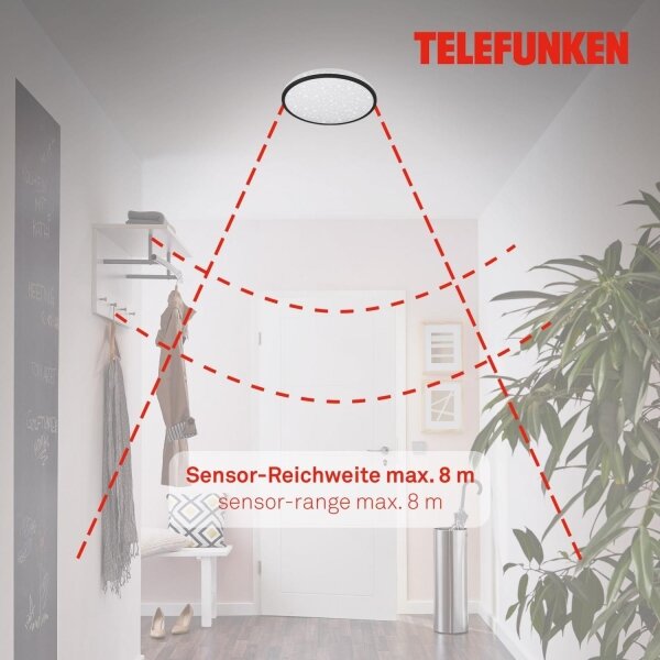 Telefunken 318305TF - Plafoniera LED da bagno LED/16W/230V diametro 28 cm