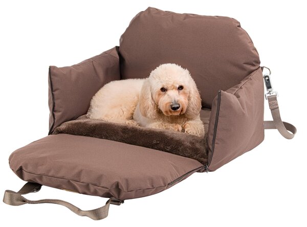 Ferplast Borsa Trasportino Cane, borsa da trasporto per cani, 52 × 46 × 35 cm, marrone