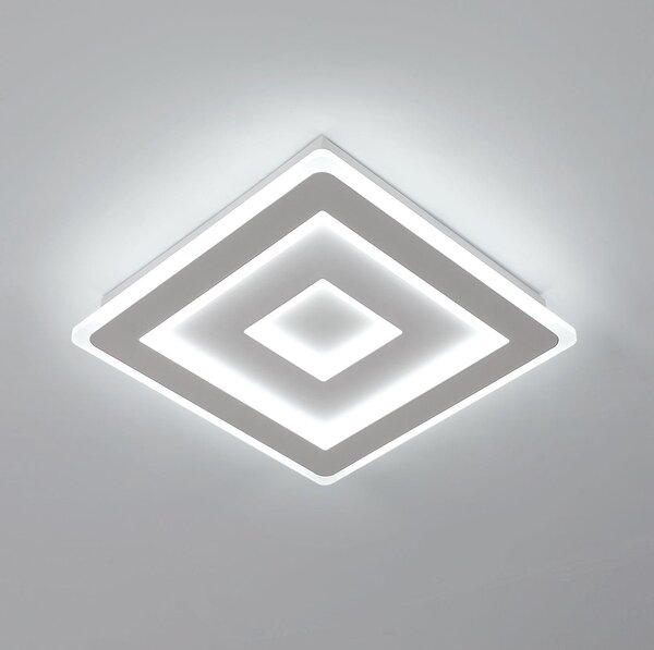 Lampada a soffitto LED quadrata, design moderno, 42W, 4725LM, realizzata in acrilico. Lampada a soffitto LED da 30cm, ideale per illuminare camere da letto, soggiorni, corridoi, con luce bianca fredda a 6500K