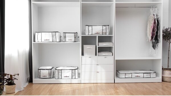Organizer per vestiti sottovuoto/rinforzato in tessuto 65x45x27 cm Life – Compactor