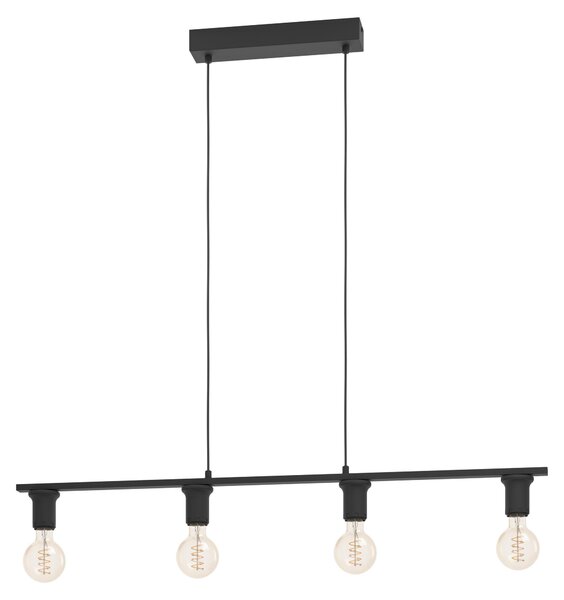 EGLO 74073 Lampada a sospensione/4 E27 NERA 'CAPOLIVERI-E'