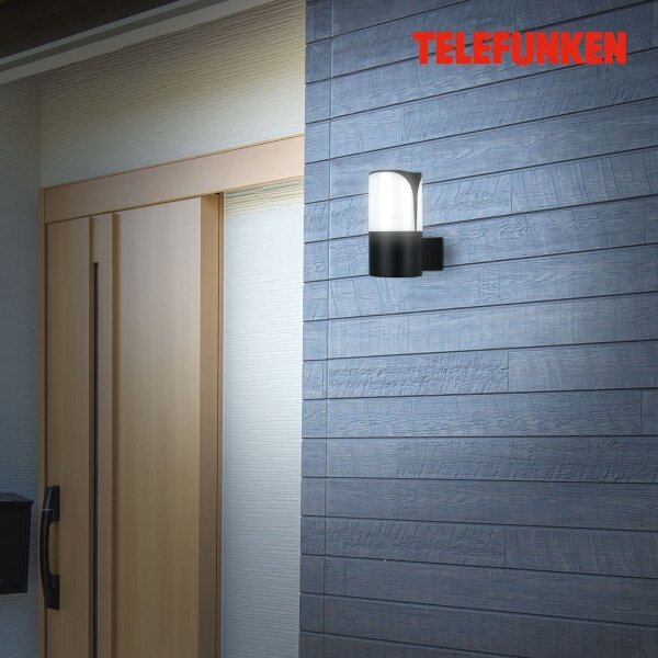Telefunken 320305TF - Applique da esterno 1xE27/12W/230V IP44 nero