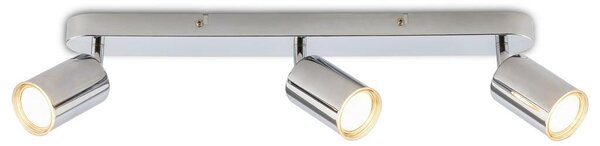 BRILONER - Lampada a soffitto orientabile, grado di protezione IP44, attacco GU10, potenza massima 9W, finitura cromata, diametro 47,5 cm