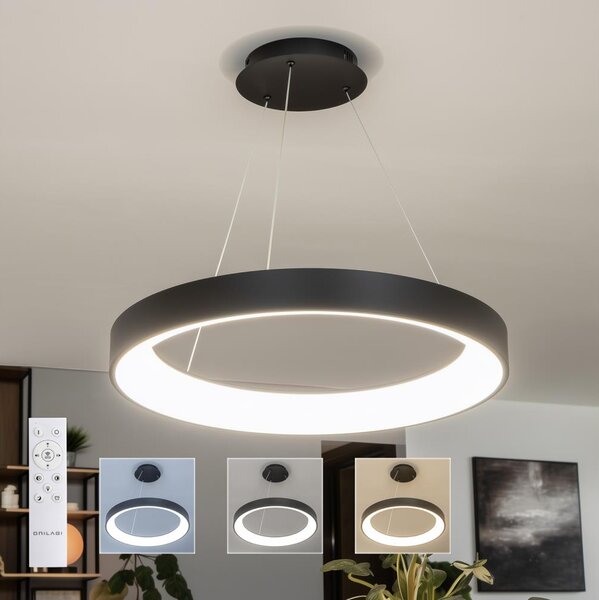 Brilagi - Lampadario LED dimmerabile a cavo FALCON II LED/99W/230V diam. 60 cm nero + telecomando