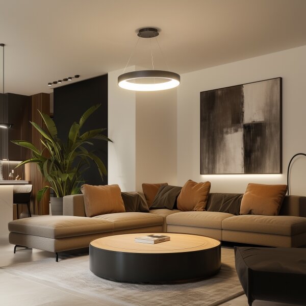 Brilagi - Lampadario LED dimmerabile a cavo FALCON II LED/99W/230V diam. 60 cm nero + telecomando