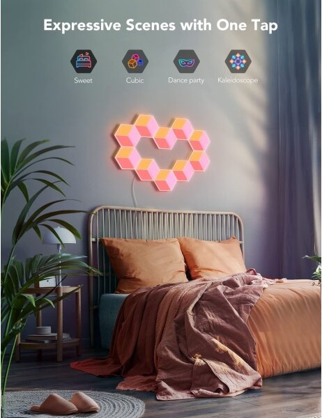 Govee - SET 10x Lampada LED Glide Hexa Pro LED Smart RGBIC Wi-Fi