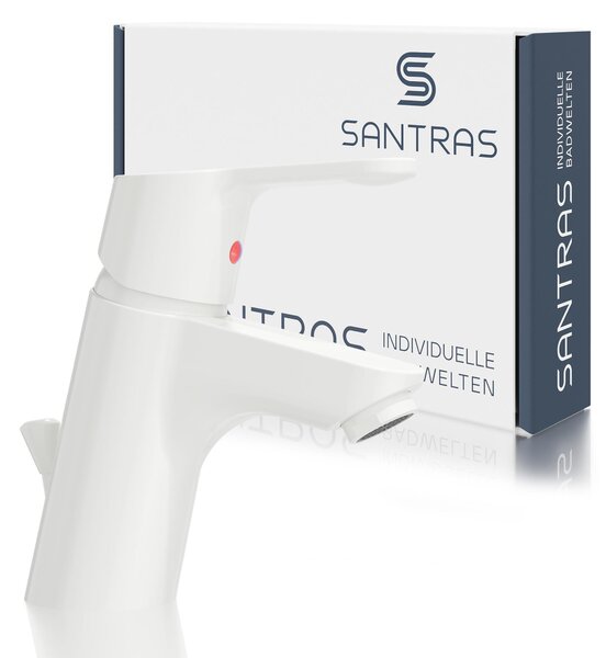 Miscelatore per lavabo SANTRAS® Magis in bianco (RAL 9003)