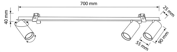 Brilagi - Lampada da incasso SELE 3xGU10/30W/230V bianca