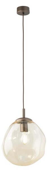 Brilagi - Sospensione a cavo VULCANO 1xE27/15W/230V marrone/beige fumato