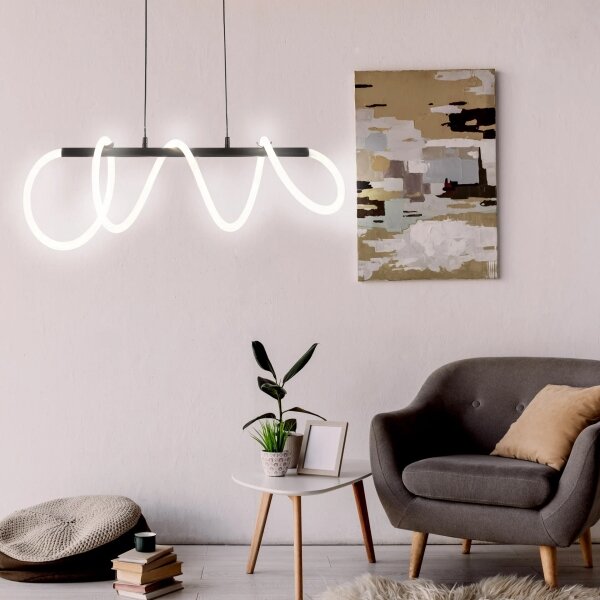 Lampadario LED a sospensione con filo EMMA LED/38W/230V nero