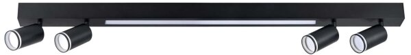 Plafoniera LED PARIGI LED/24W/230V + 4xGU10/10W nero