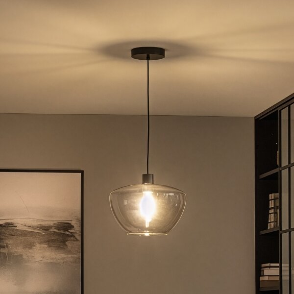 Lampada a sospensione su cavo SEVENTIES E27/40W/230V fumé/grigio