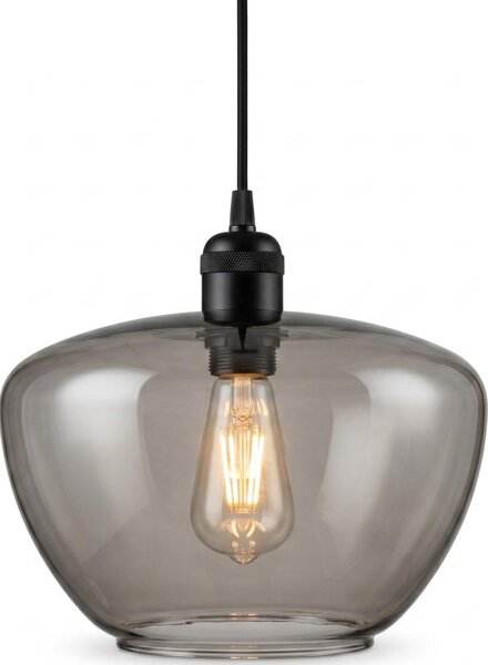 Lampada a sospensione su cavo SEVENTIES E27/40W/230V fumé/grigio