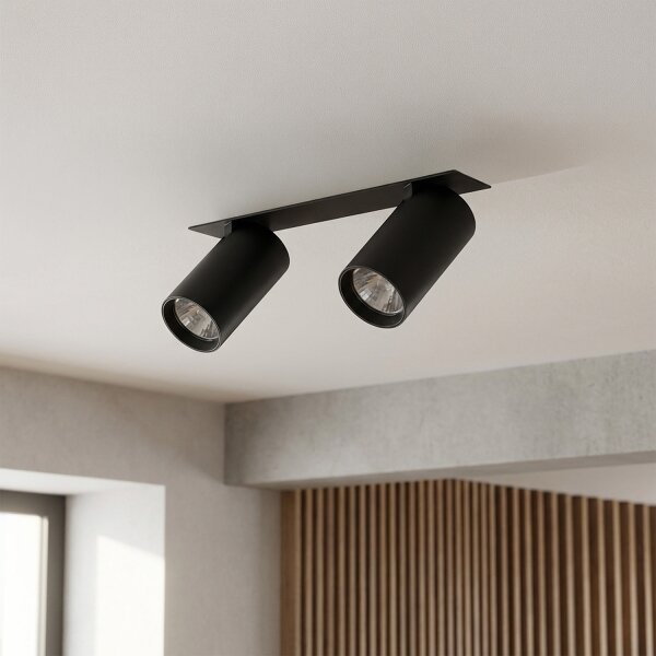Brilagi - Faretto da incasso per controsoffitto SELE 2xGU10/30W/230V nero