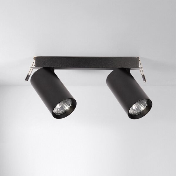 Brilagi - Faretto da incasso per controsoffitto SELE 2xGU10/30W/230V nero