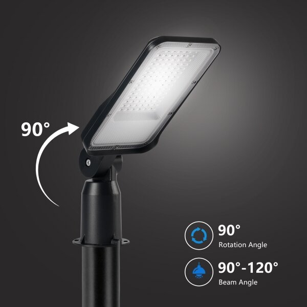 Brilagi - LED Lampione stradale da esterno con snodo. URBANLIGHT LED/50W/230V nera IP65