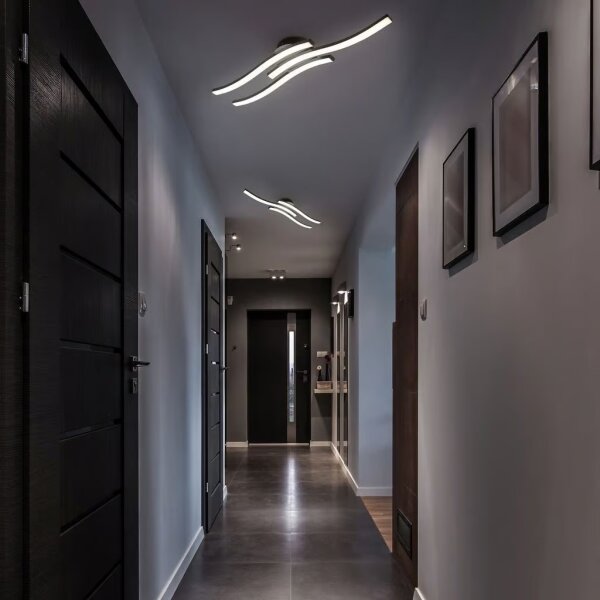 Plafoniera LED 3xLED/6W/230V 2700K nera