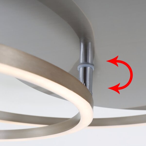 Plafoniera da soffitto dimmerabile a LED 28W/230V 3000K cromo opaco