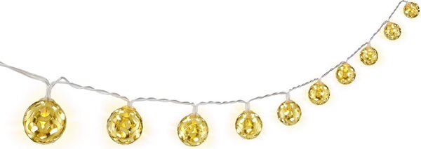Goobay 10 luci fiabesche LED "Ornamenti" con timer bianco caldo 3000 K 1,3 m (1 scatola pieghevole)