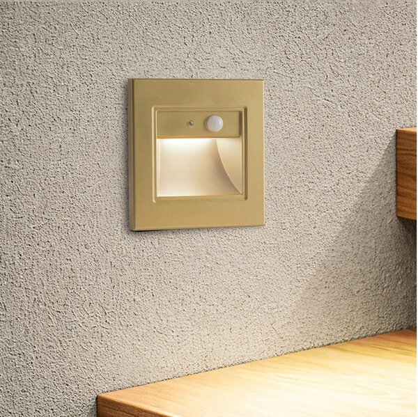 Brilagi - Lampada per scale LED con sensore STEP LIGHT LED/1,5W/230V IP44 dorata