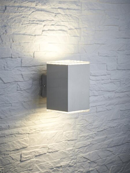 Lampada da esterno a LED in acciaio inossidabile con illuminazione su entrambi i lati, 11 W, IP44, design moderno