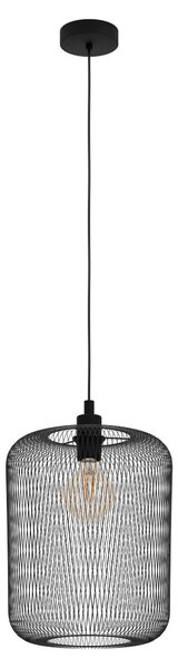 Lampadario Industrial Wrington 1 Luce Acciaio Nero