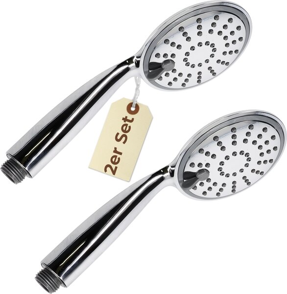 2x soffione doccia Soffione doccia a risparmio d'acqua a 3 funzioni Doccia a mano Soffione doccia Doccia anticalcare Soffione doccia