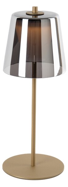Lampada da tavolo a LED per esterni, oro fumo, touch dimmer, batteria ricaricabile H 35 cm