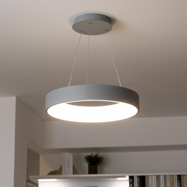 Brilagi - Lampadario LED dimmerabile a sospensione con cavo LED/40W/230V 3000-6500K grigio + telecomando