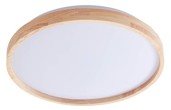 Lindby Smart LED plafoniera Mirren legno Ø39,5 cm CCT Tuya