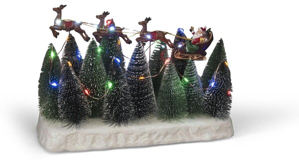 Babbo Natale e la sua slitta Konstsmide 31,5 x 13,5 x 21,5 cm 32 LED a batteria