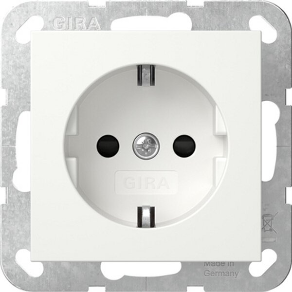 Presa Gira SCHUKO SP senza cornice, sistema SRK 55, bianco puro 438303