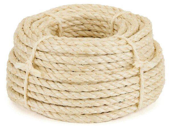 Corda in sisal, naturale, 10 mm x 20 m, ideale per tiragraffi, riparazioni e altri usi