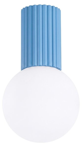 Plafoniera HALO azzurro IP44 1xG9 8W alluminio/vetro 21x12x12cm Sollux Lighting